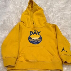 Jordan Kids Yellow Hoodie with Blue Bay Graphic